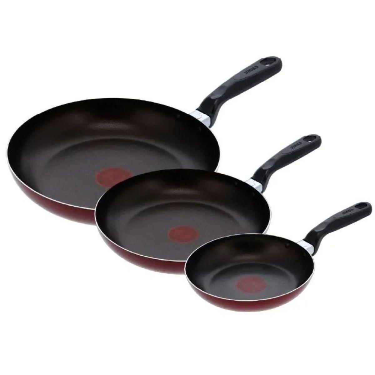 IMUSA - Batería de Ollas Imusa Color 11 piezas Rojo con Tapa de Vidrio