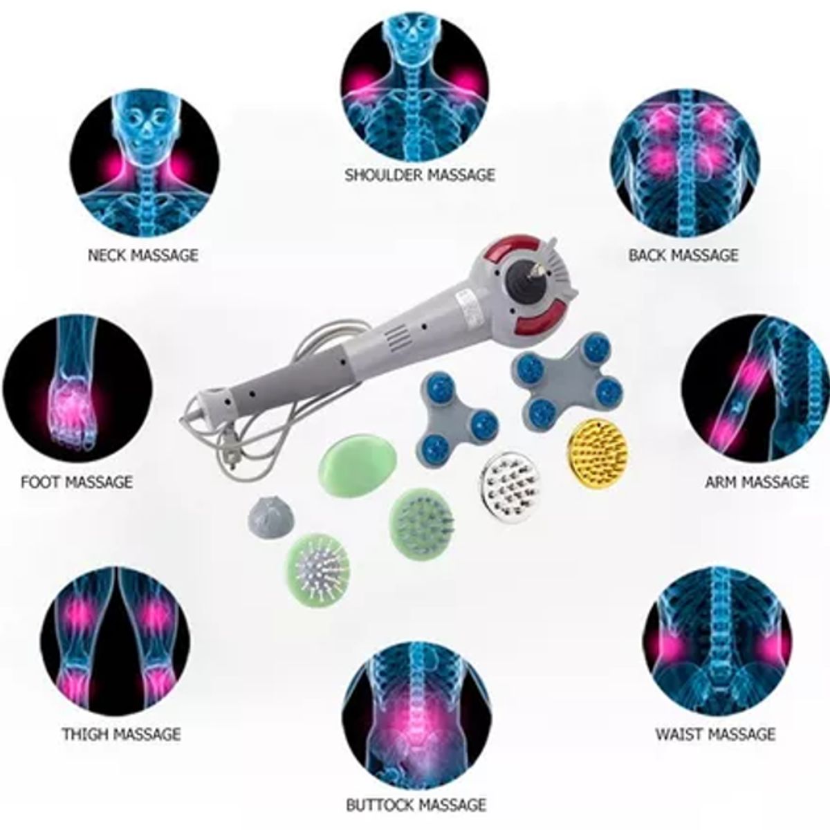MAGIC MASSAGER - Masajeador Eléctrico Relajante Magic Massager 8en1