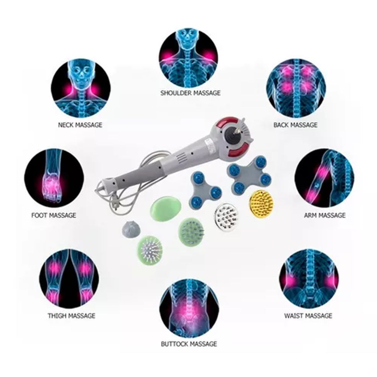 MAGIC MASSAGER - Masajeador Eléctrico Relajante Magic Massager 8en1