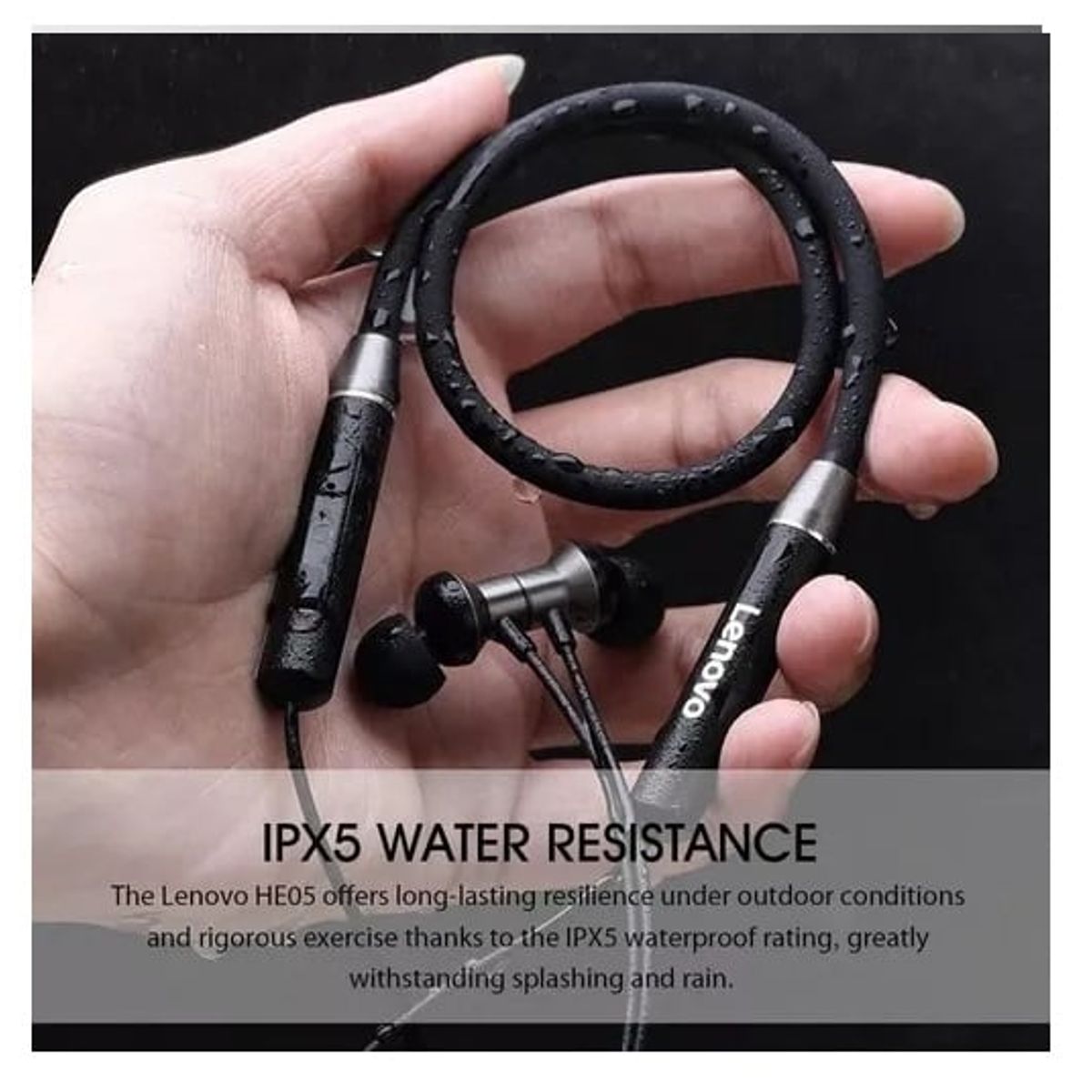 LENOVO - Audifonos Magneticos Lenovo He05 Deportivos - Negro