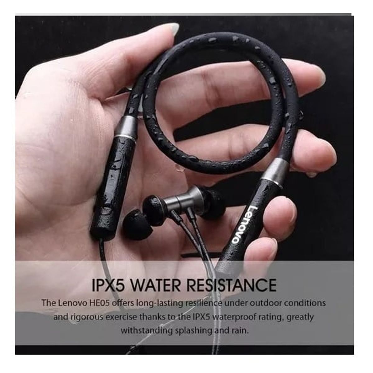LENOVO - Audifonos Magneticos Lenovo He05 Deportivos - Negro