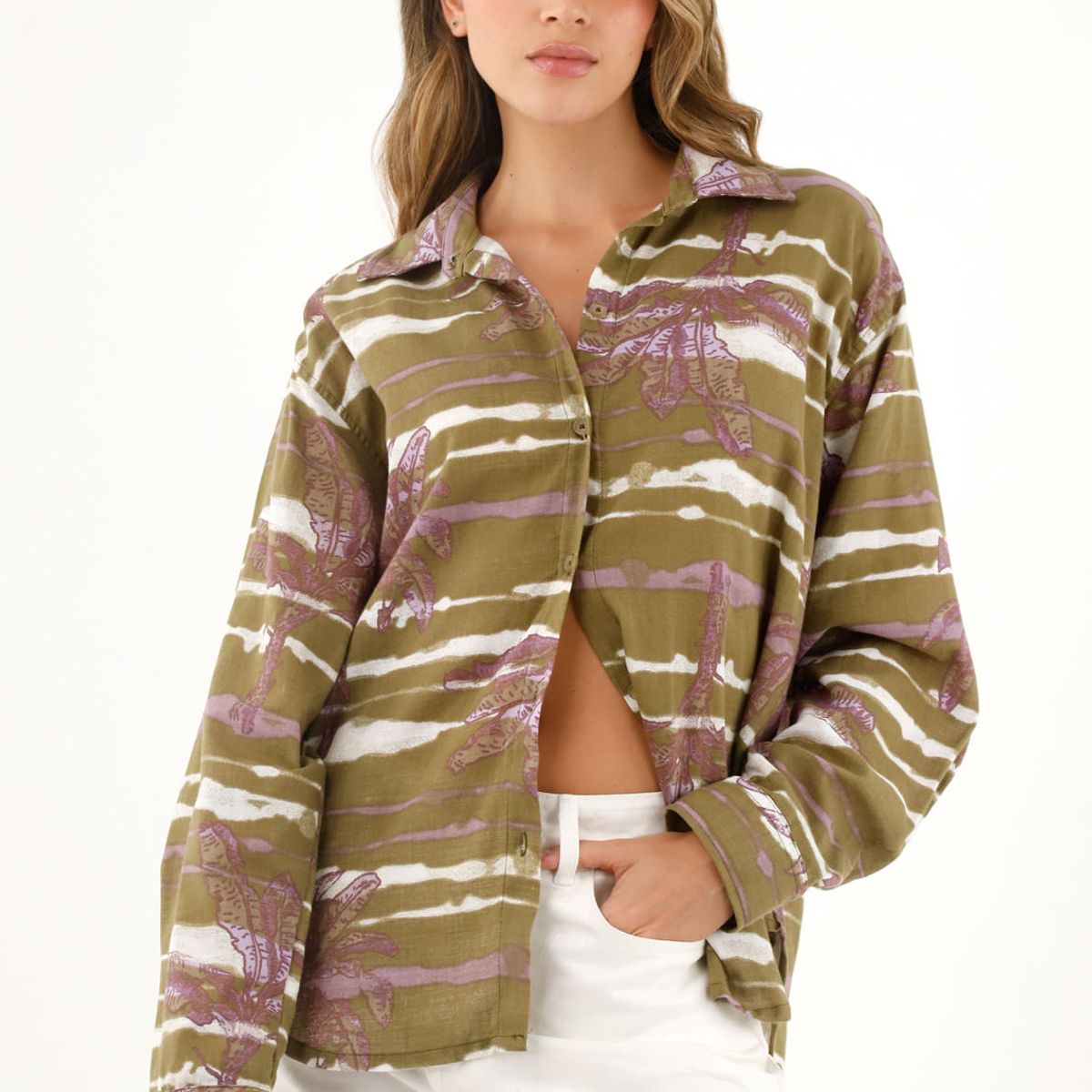 TENNIS - Camisa manga larga estampada para mujer