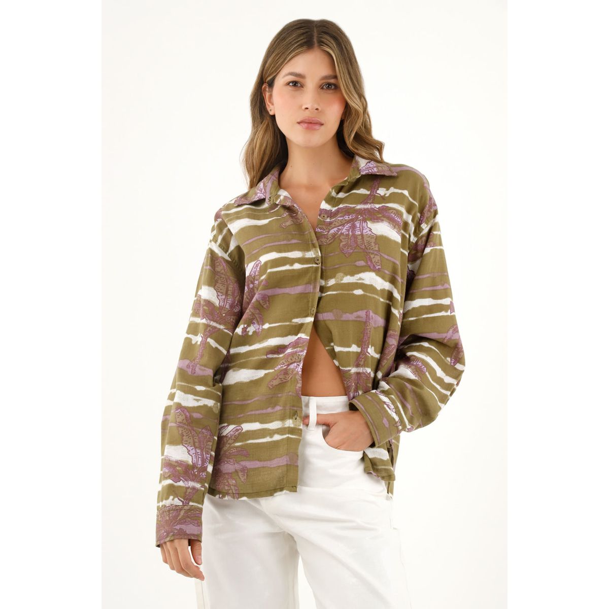 TENNIS - Camisa manga larga estampada para mujer