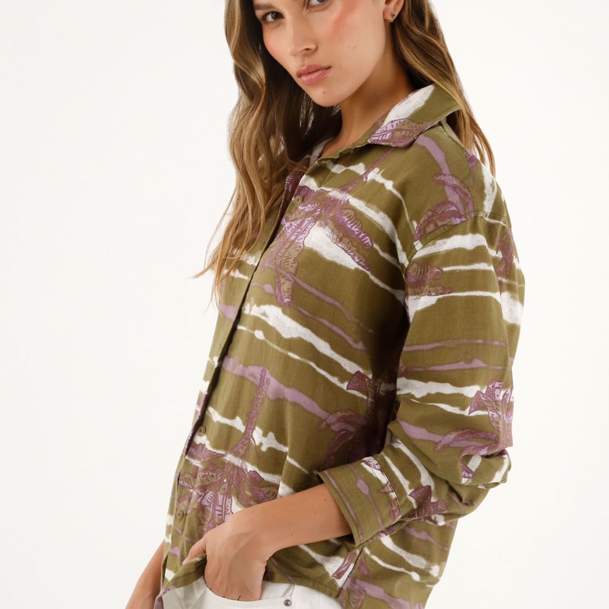 TENNIS - Camisa manga larga estampada para mujer