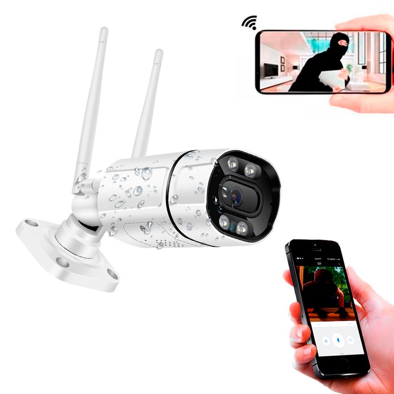 GENERICO - Camara De Vigilancia Exterior Wifi Detección De Movimiento