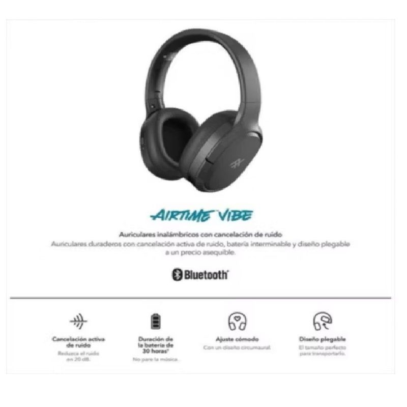 IFROGZ - Diadema Audífonos Bluetooth 30 Hrs Cancelacion De Ruido
