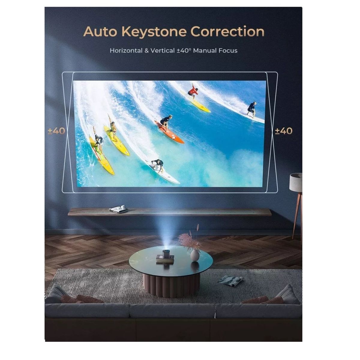 GENERICO - Proyector 9000 lumens Full Hd Apto Luz Día y Noche Videobeam