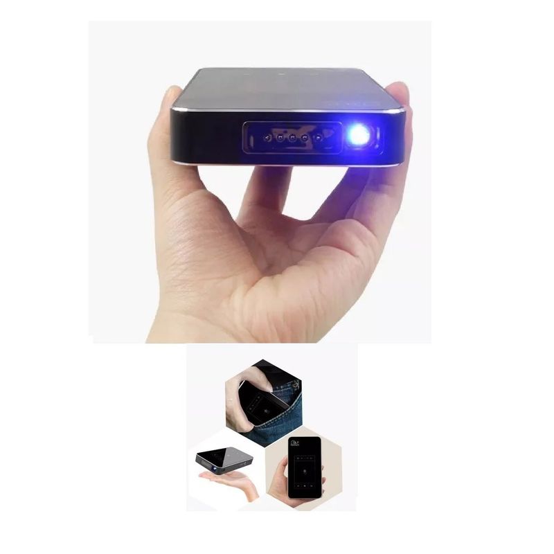 GENERICO - Mini Proyector Portatil de Bolsillo Video Beam DLP Recargable