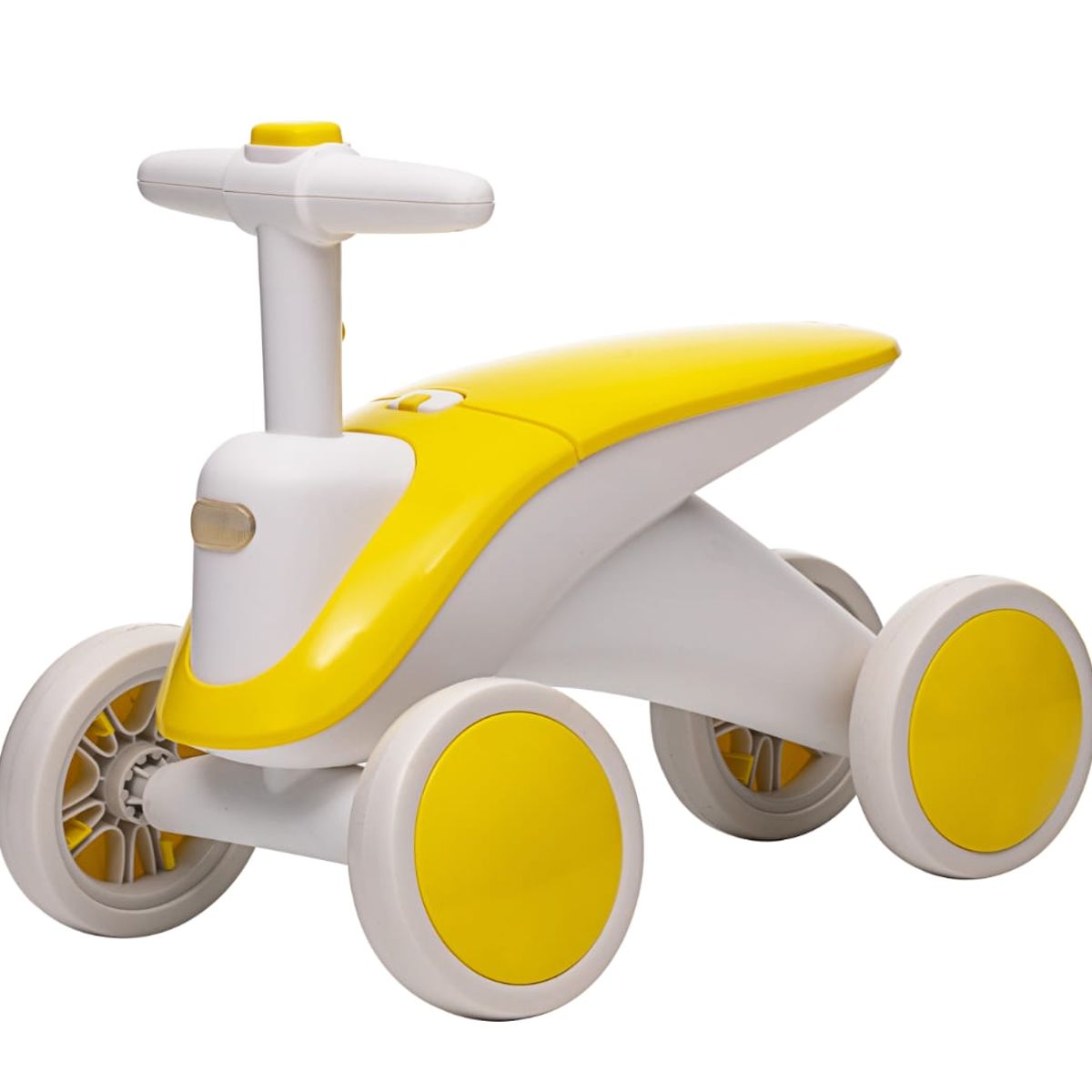 KIDSHOP - Carrito Impulso De Bebe Luces Y Sonido  Amarillo-blanco 6030