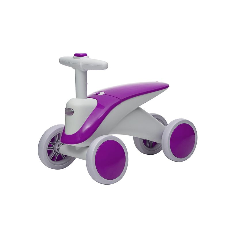 KIDSHOP - Carrito Impulso De Bebe Luces Y Sonido Morado-Blanco 6030