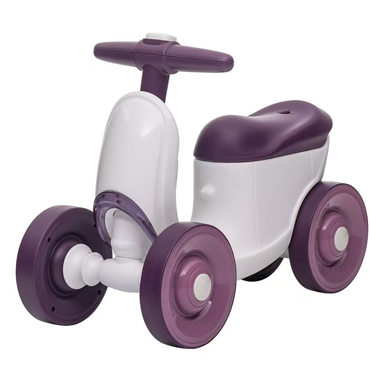 KIDSHOP - Carrito Impulso De Bebe Luces Y Sonido 6031 Morado-Blanco