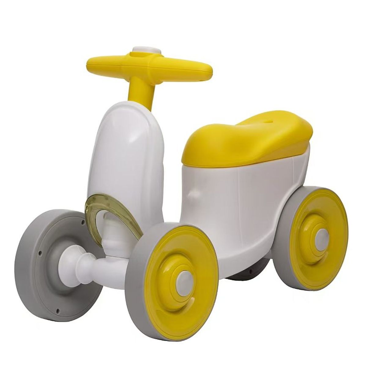KIDSHOP - Carrito Impulso De Bebe Luces Y Sonido 6031 Amarillo-Blanco