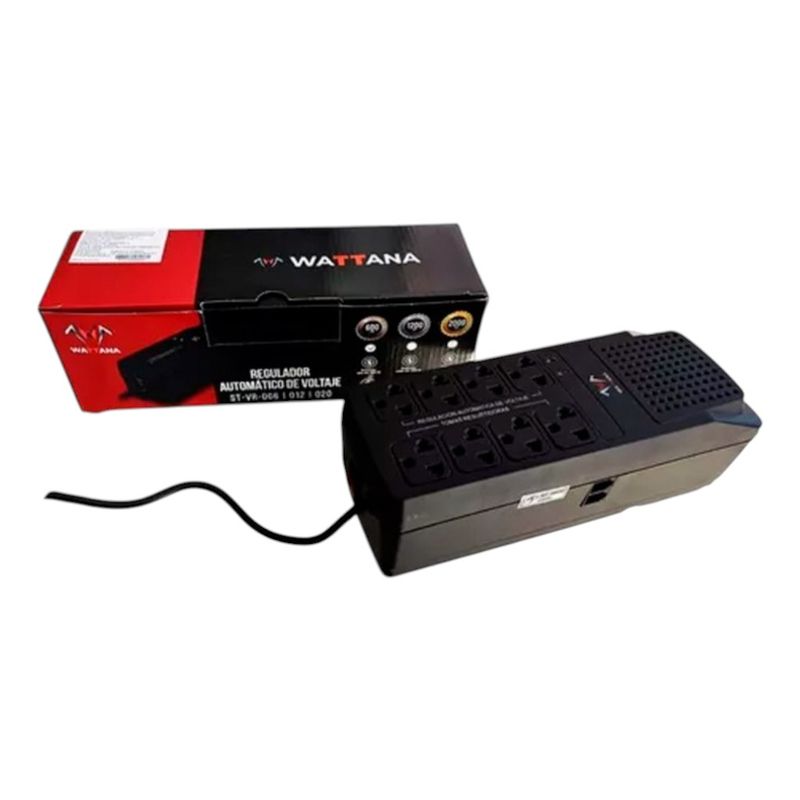 STARTEC - Regulador Wattana 2000VA 8 Tomas Protección Voltaje (NO ES UPS)