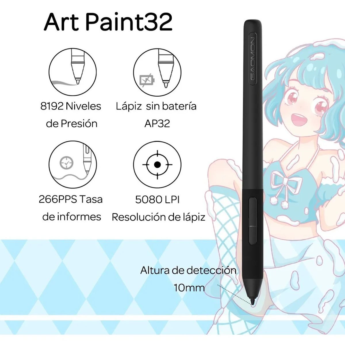 GENERICO - Tableta Digitalizadora Gaomon S620 Diseño Grafico