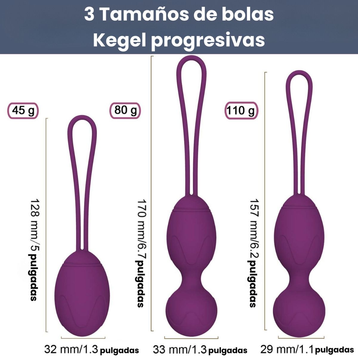 GENERICO - Kit de Pesas Bolas De Kegel Para Mujer Silicona