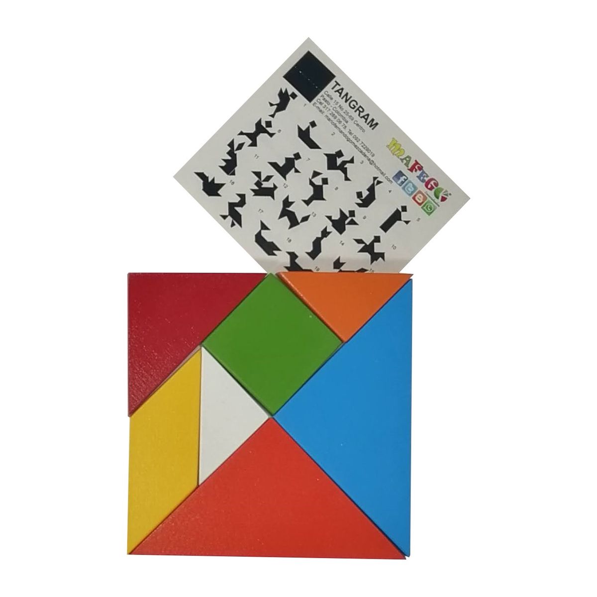 MAFEGO - Tangram En caja Material Didáctico Marca Mafego