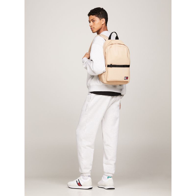 TOMMY HILFIGER - Morral Beige Essential con logo Para Hombre Tommy Hilfiger