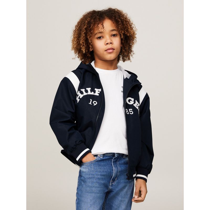 TOMMY HILFIGER - Chaqueta Niño Azul Bomber 1985 Con Monotipo Hilfiger Tommy Hilfiger