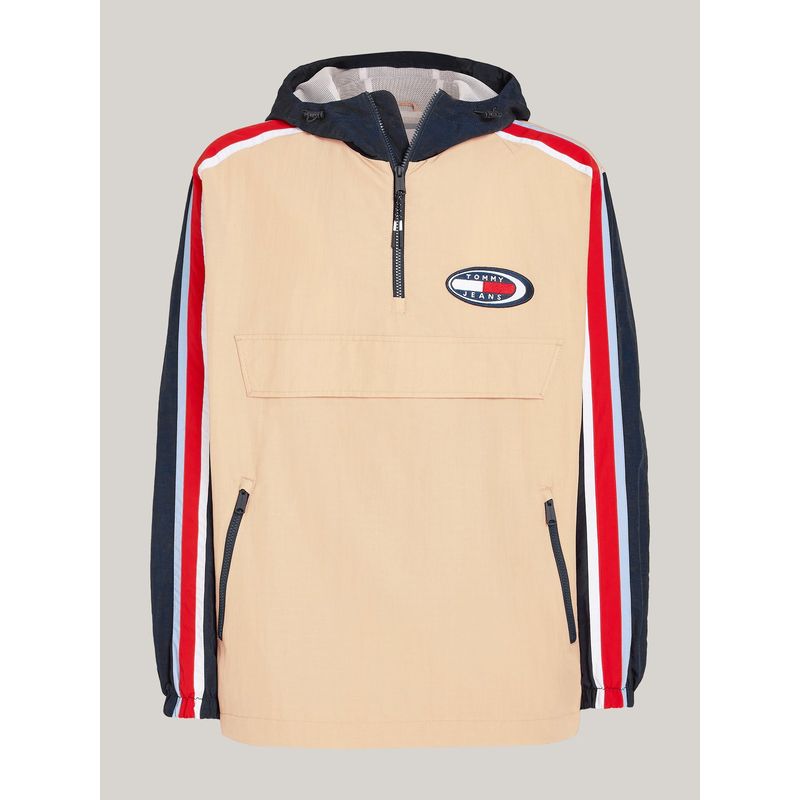 TOMMY HILFIGER - Chaqueta Beige chicago con logo retro archive Tommy Jeans
