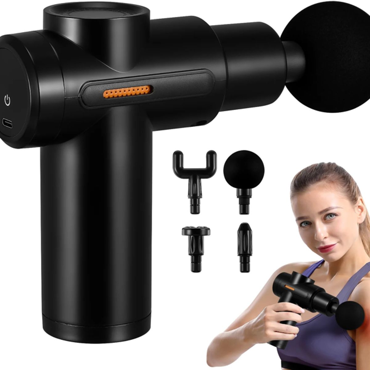 GENERICO - Masajeador de Mano Eléctrico con Carga USB