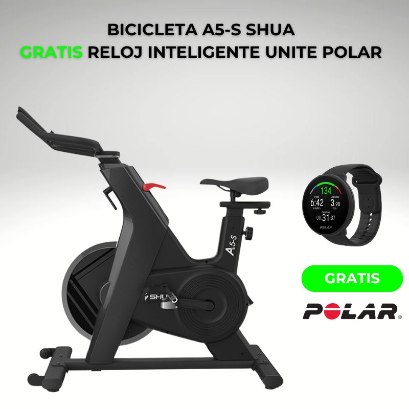 MOVIFIT - Bicicleta Magnetica Semi-Pro  A5-S Shua + Reloj Polar Unite