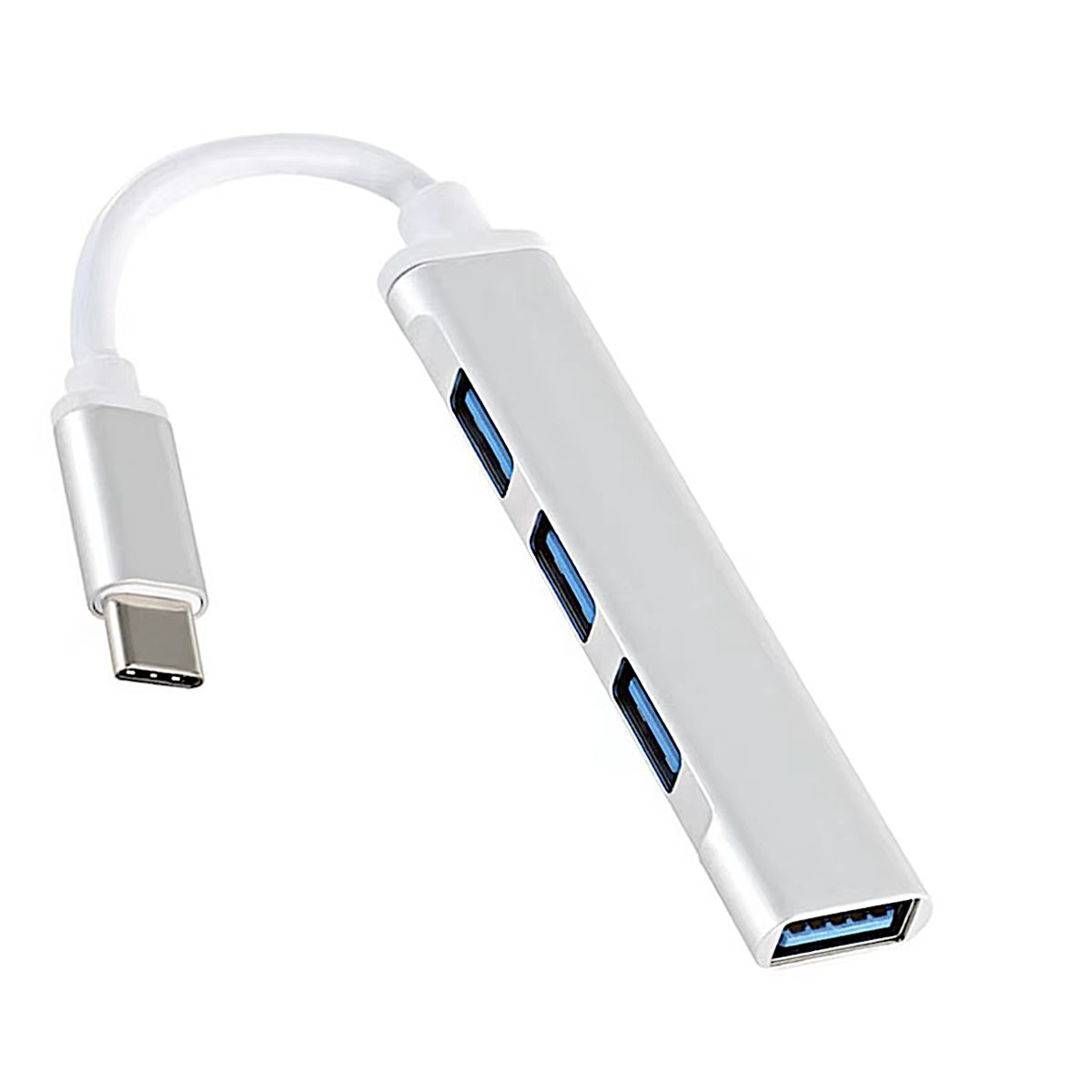 GENERICO - Adaptador Hub Multipuerto Tipo C A Usb 4 Puertos 2.0 3.0