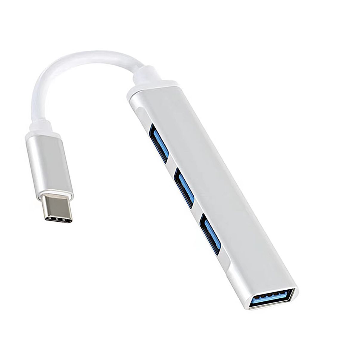 GENERICO - Adaptador Hub Multipuerto Tipo C A Usb 4 Puertos 2.0 3.0