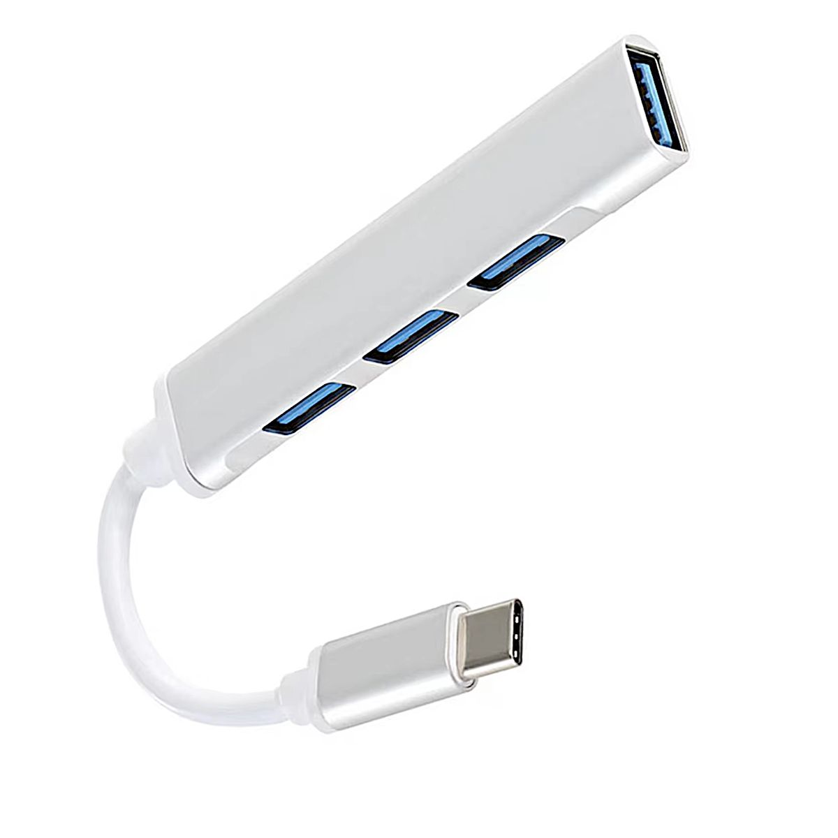 GENERICO - Adaptador Hub Multipuerto Tipo C A Usb 4 Puertos 2.0 3.0