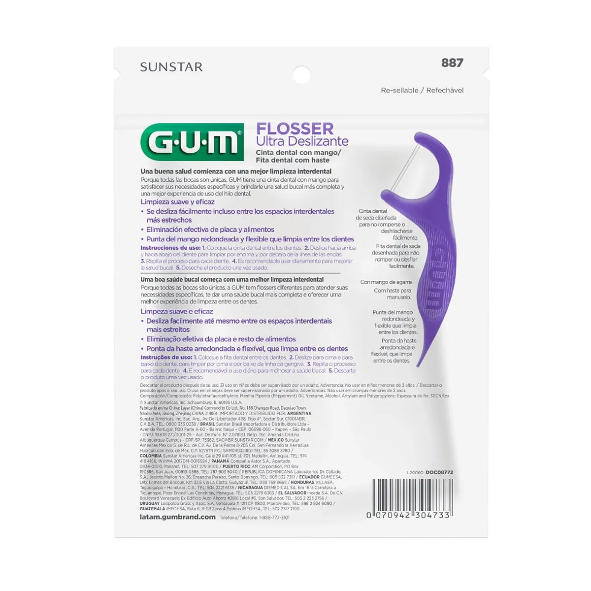 GUM - Seda Dental Flosser Ultradeslizante