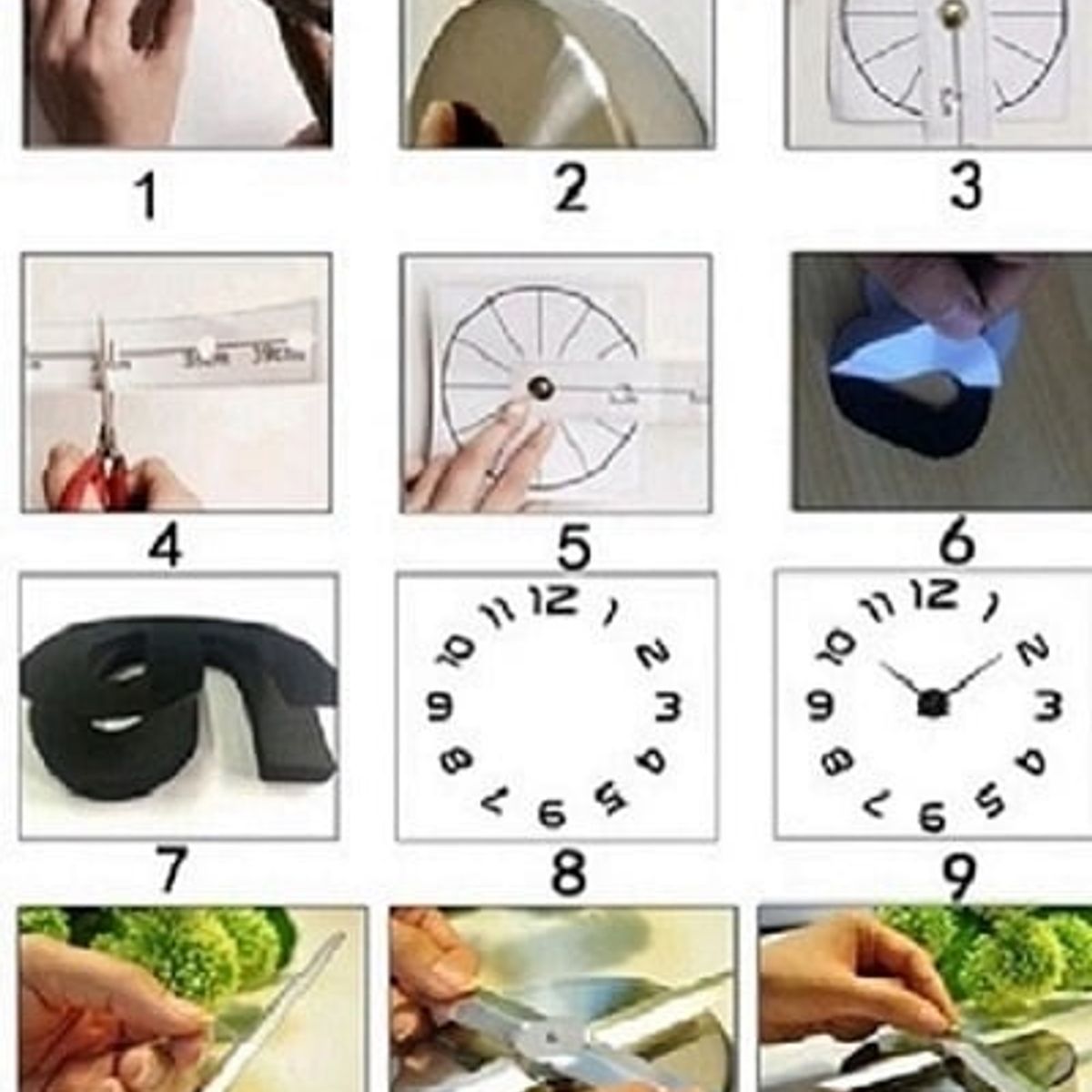 COOL TIME RELOJES - Reloj de Pared 3D con Péndulo 100x100cm Moderno Cool Time Relojes