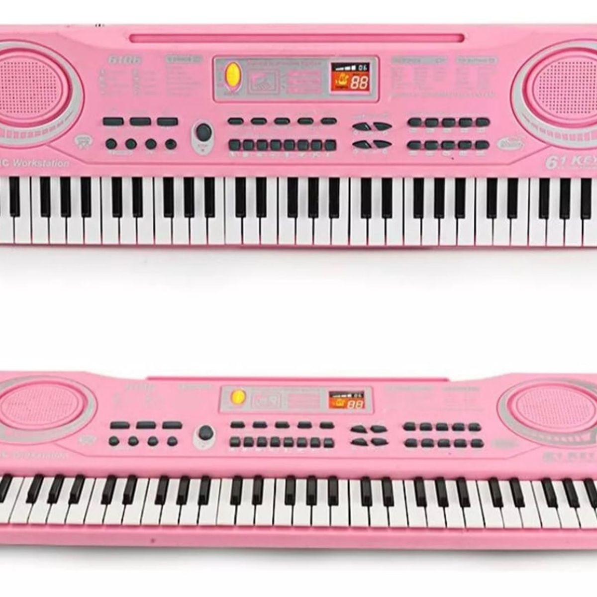 GENERICO - 61 Teclas Teclado Electrónico Piano Digital Musical rosado