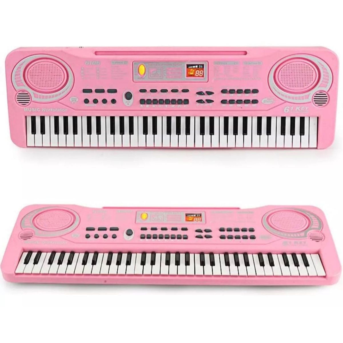 GENERICO - 61 Teclas Teclado Electrónico Piano Digital Musical rosado