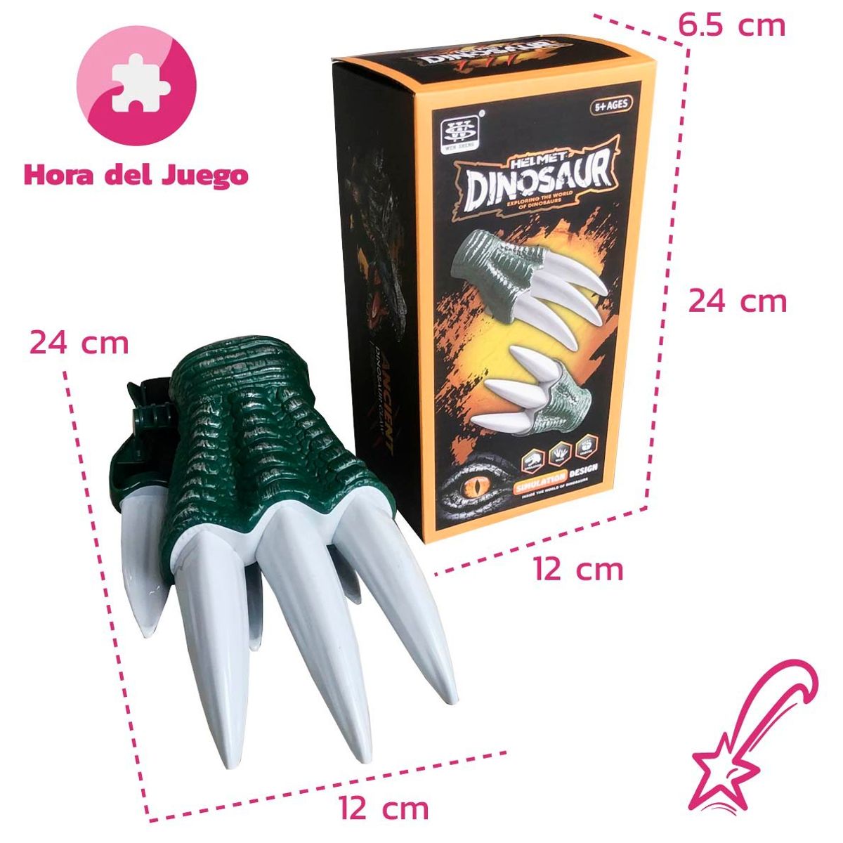 ENFANT'ASY - Garras De Dinosaurio Disfraz Juguete Pack 2 Unds Enfantasy