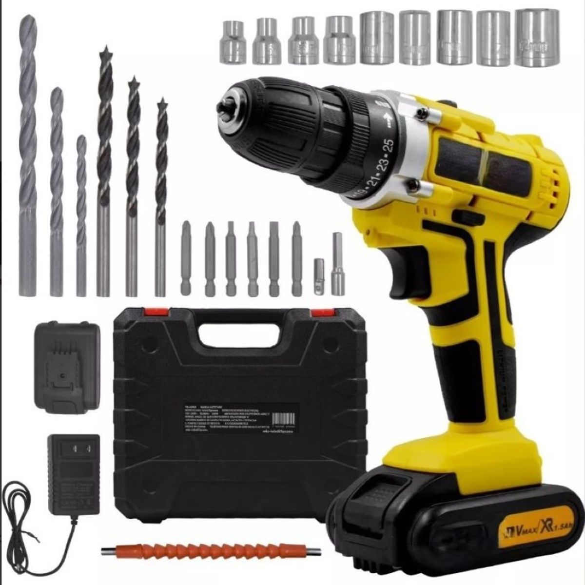 ZHOPI CO - Taladro Inalambrico 21 V Con Kit Destornillador 2 Baterias