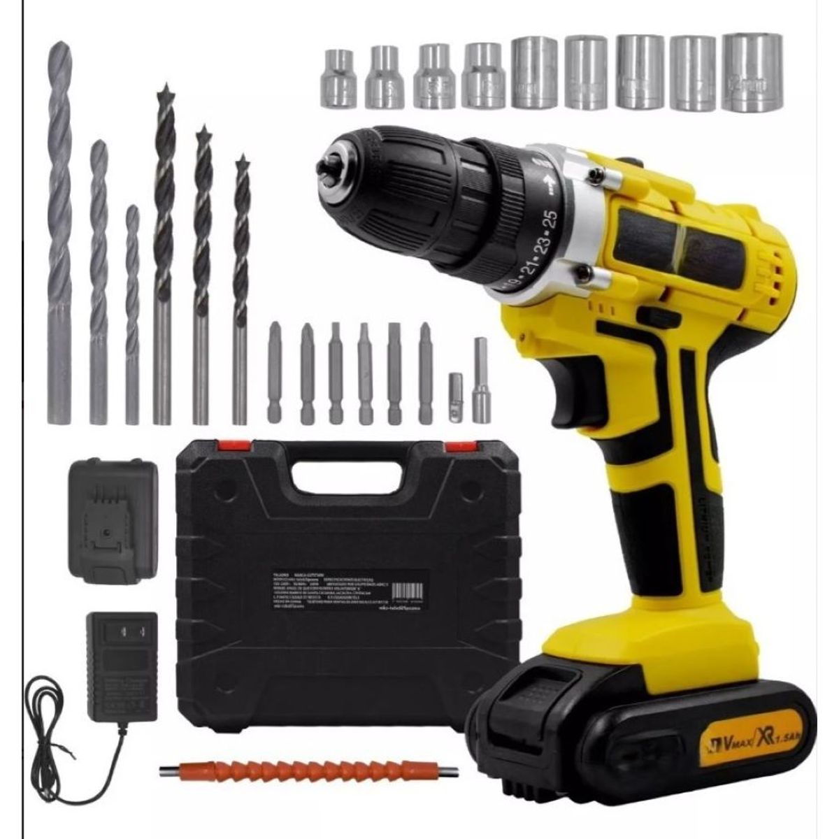 ZHOPI CO - Taladro Inalambrico 21 V Con Kit Destornillador 2 Baterias