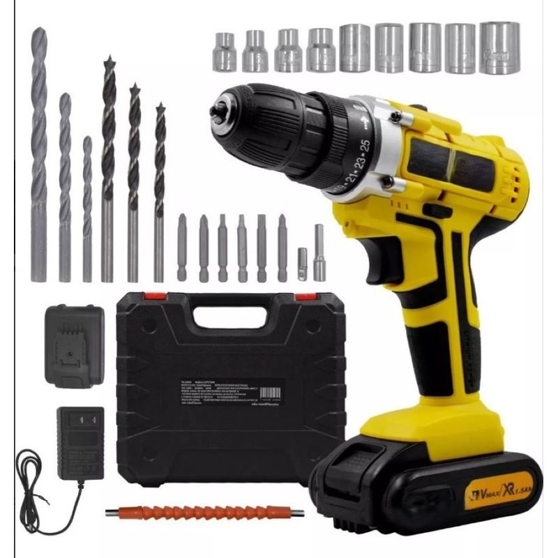 ZHOPI CO - Taladro Inalambrico 21 V Con Kit Destornillador 2 Baterias