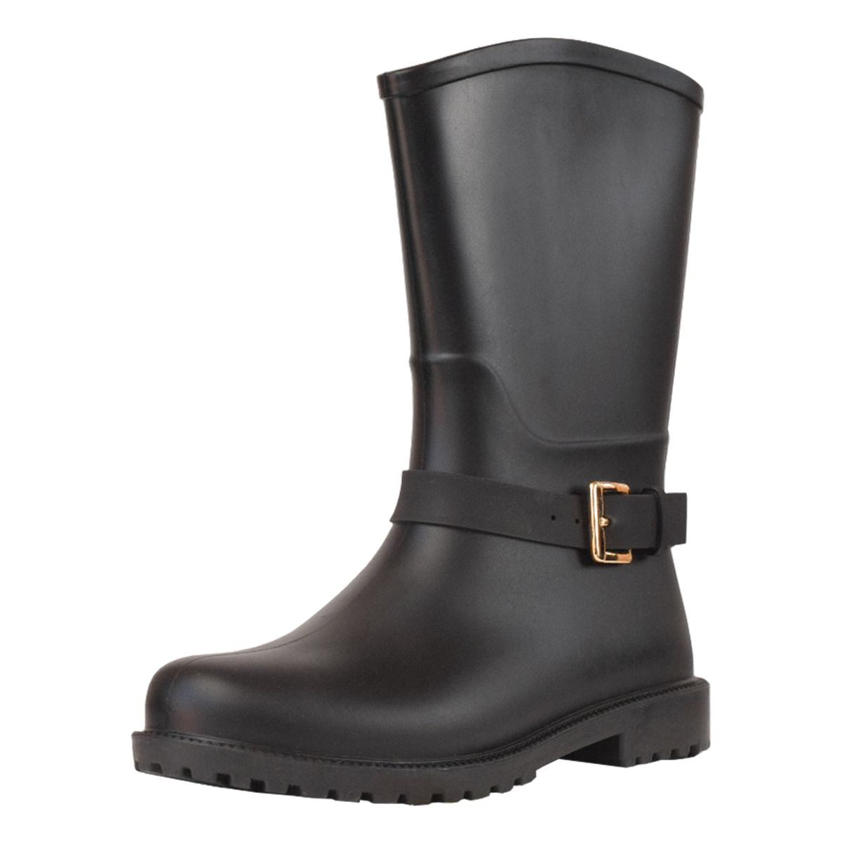 BOTTPLIE - Botas LLuvia Mediana Mujer Mylan - Negro Matte