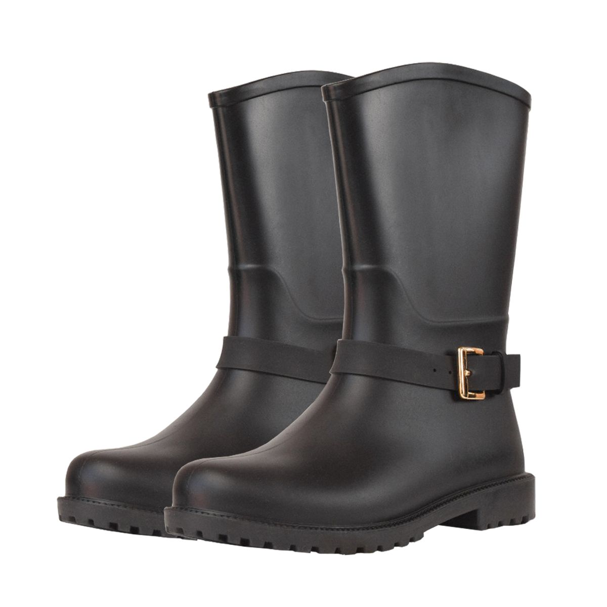 BOTTPLIE - Botas LLuvia Mediana Mujer Mylan - Negro Matte