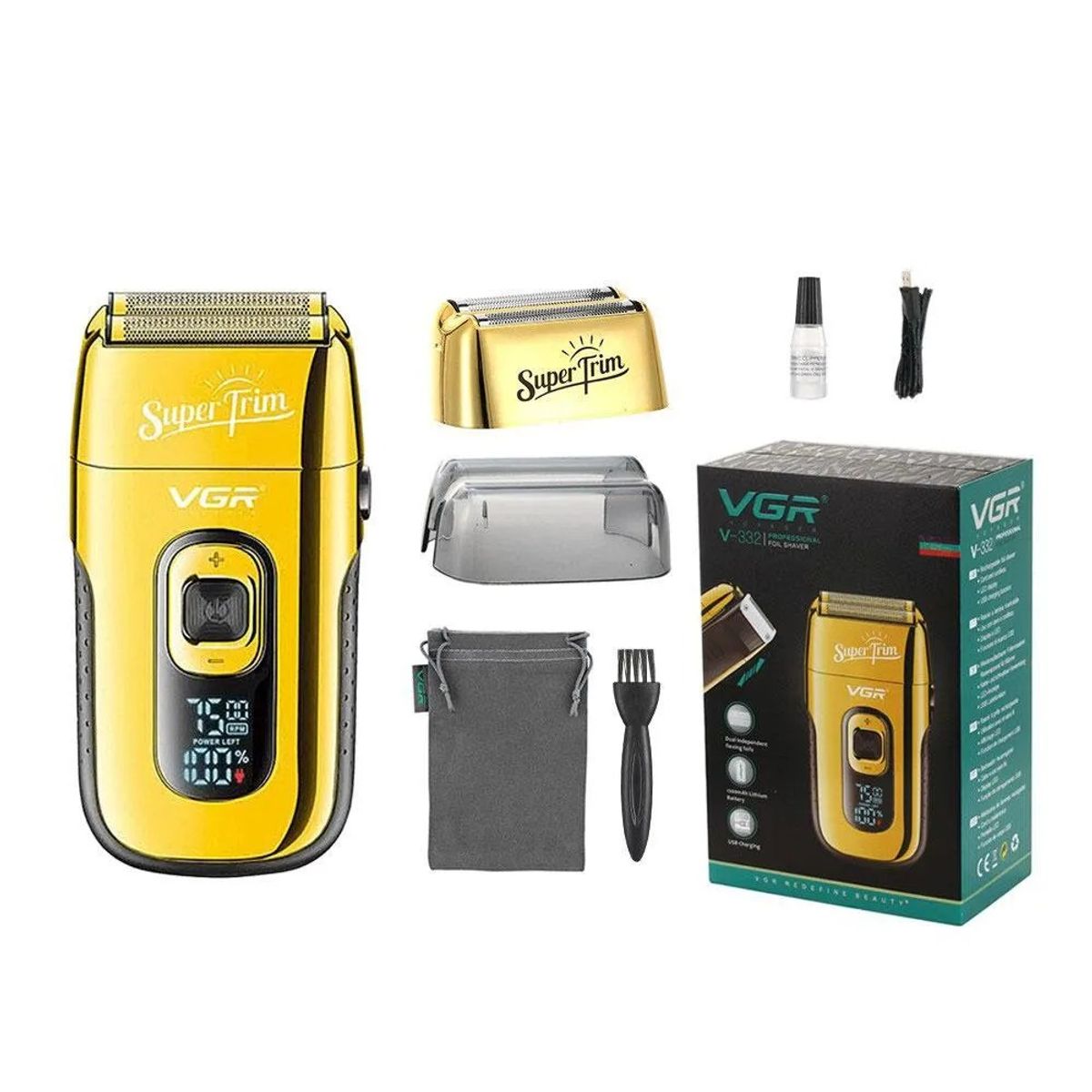 VGR - Máquina De Afeitar Rasuradora Shaver Super Trim VGR 332