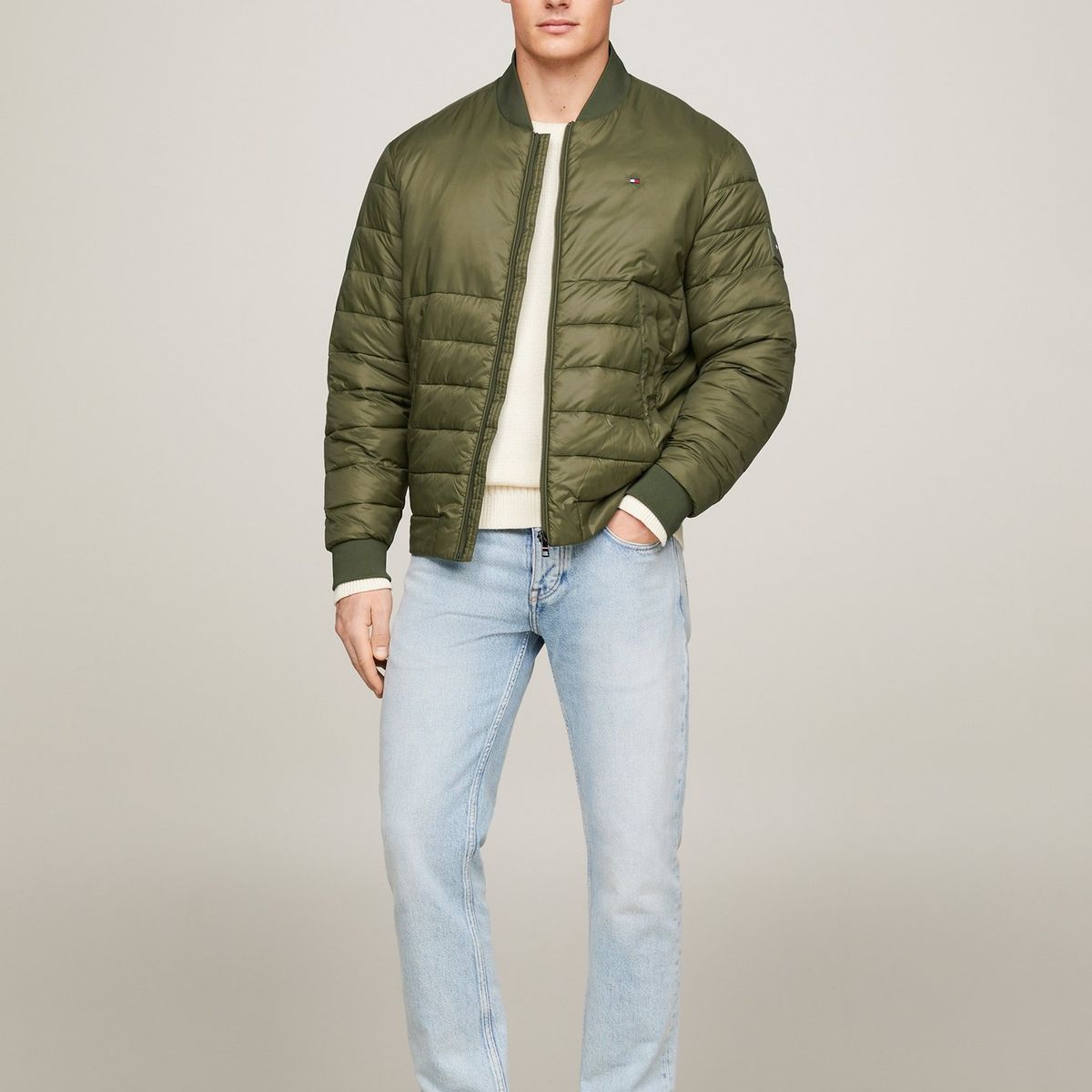 TOMMY HILFIGER - Chaqueta verde bomber acolchada repelente al agua Tommy Hilfiger