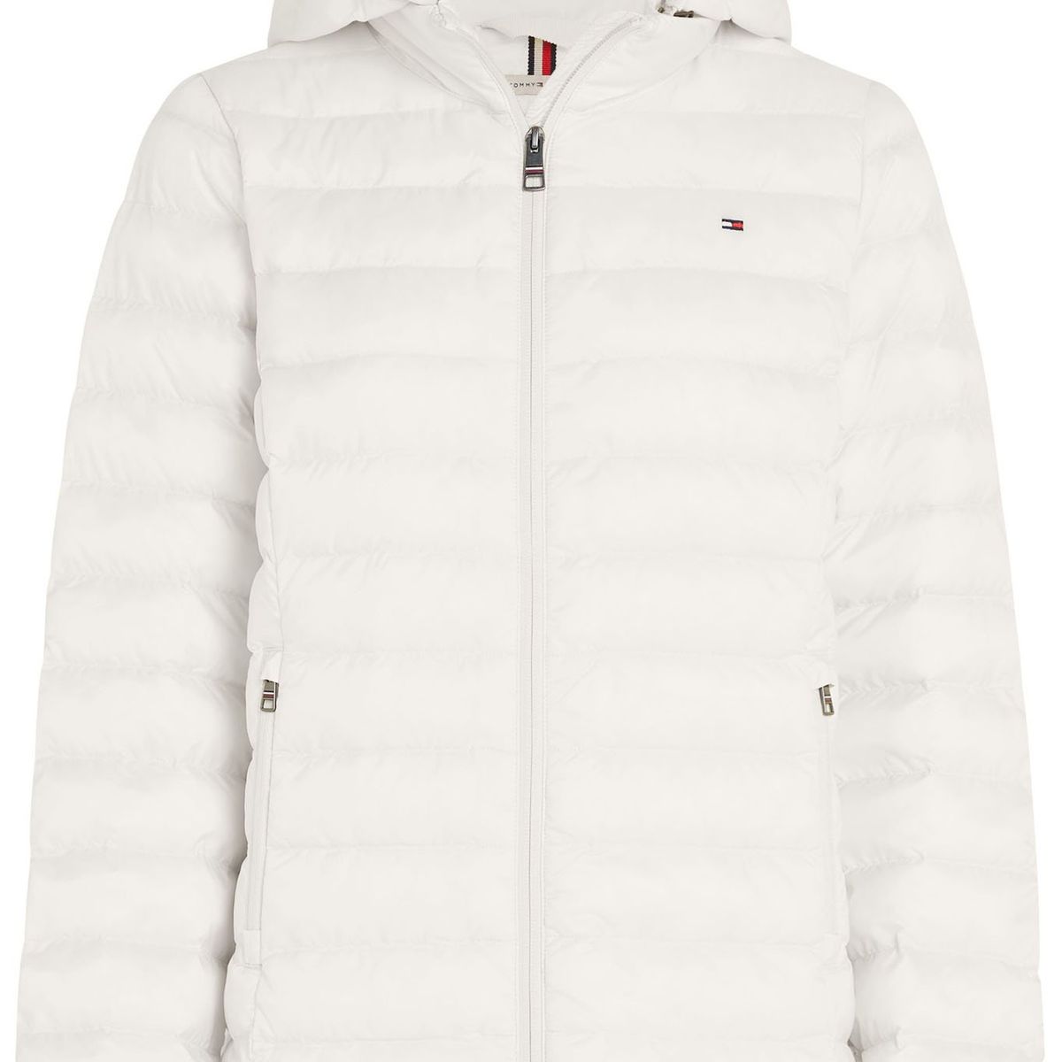 TOMMY HILFIGER - Chaqueta blanca acolchada ligera Global Stripe Tommy Hilfiger