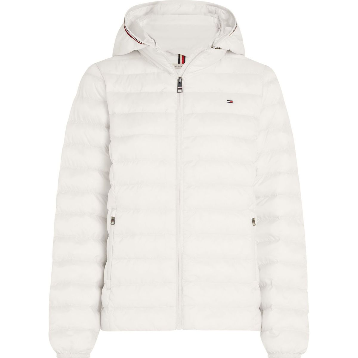 TOMMY HILFIGER - Chaqueta blanca acolchada ligera Global Stripe Tommy Hilfiger