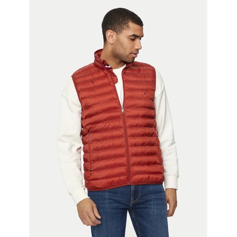 TOMMY HILFIGER - Chaleco Naranja Con Bolsillos de Cremallera Tommy Hilfiger
