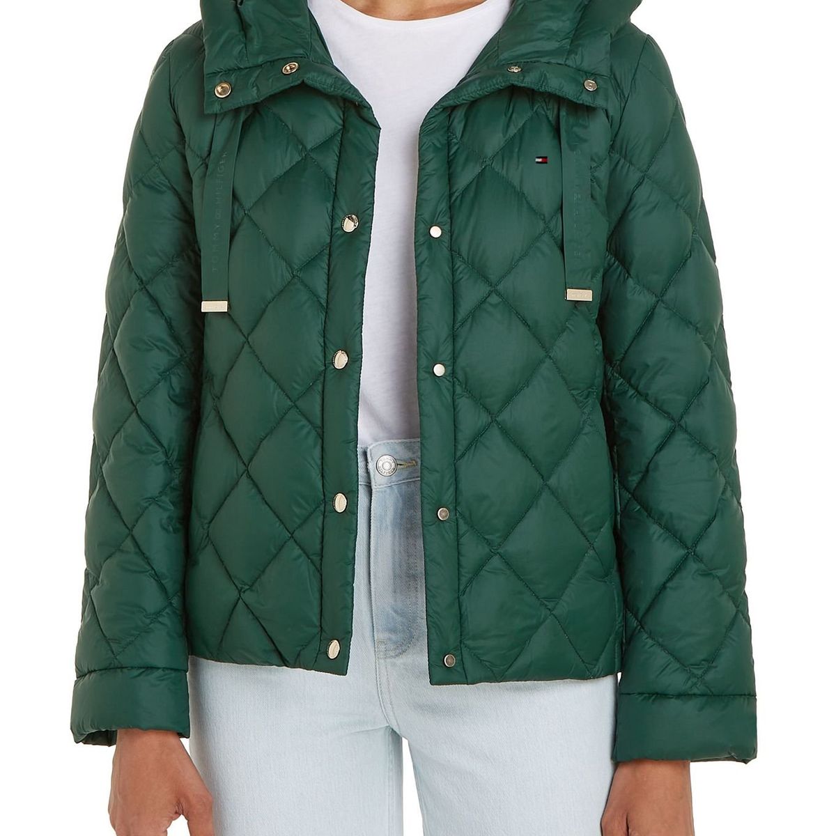 TOMMY HILFIGER - Chaqueta verde Classics con acolchado a rombos Tommy Hilfiger