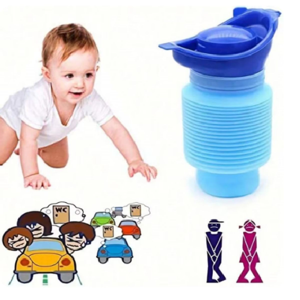 GENERICO - Novedoso Orinal Portátil Plegable Para Niños y Niñas