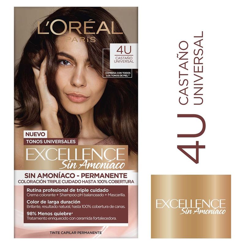 LOREAL PARIS - Tinte Excellence 4U Castano Universal