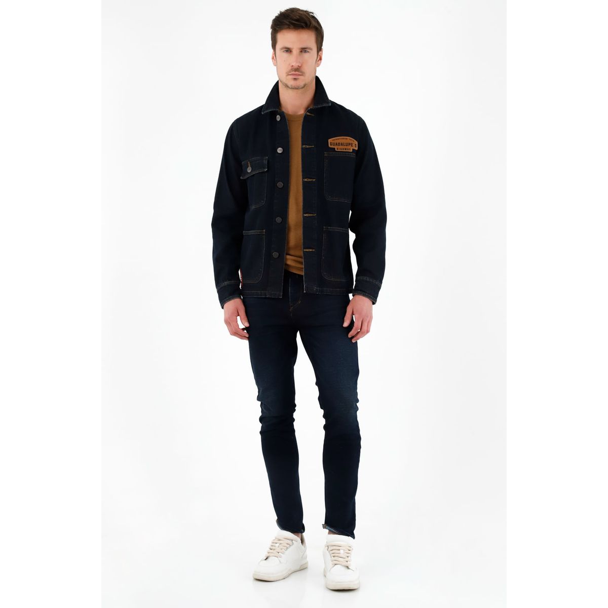 TENNIS - Abrigo azul con bolsillos de parche para hombre