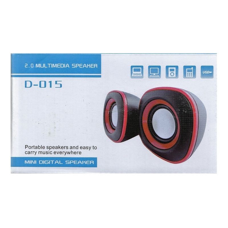 GENERICO - Parlante Bafles Escritorio Usb X1 Jack 35mm Control Volumen