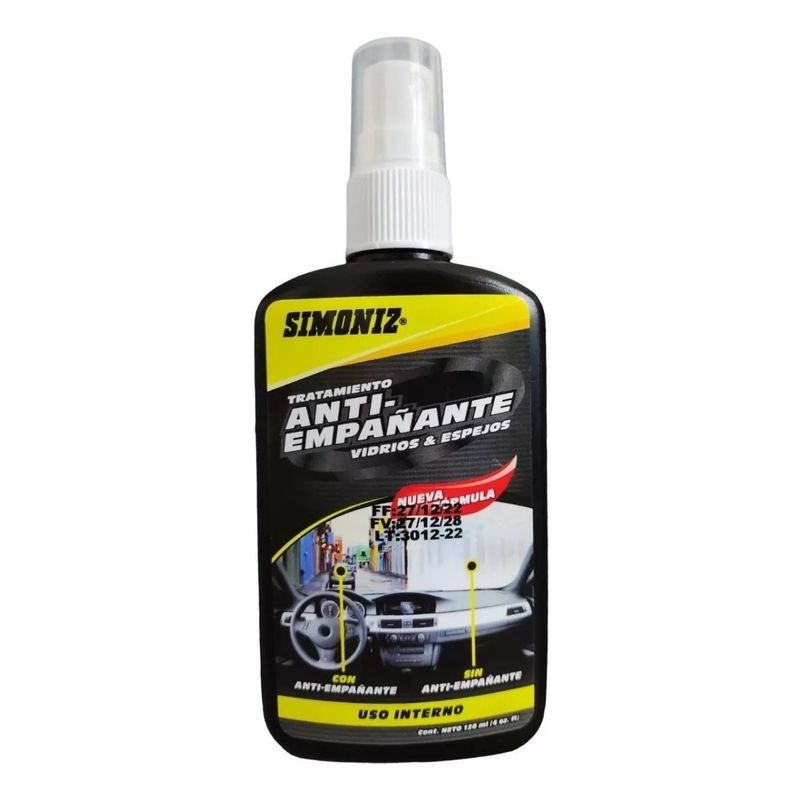 SIMONIZ - Spray Liquido Antiempañante Simoniz Moto Visor Espejo Carros