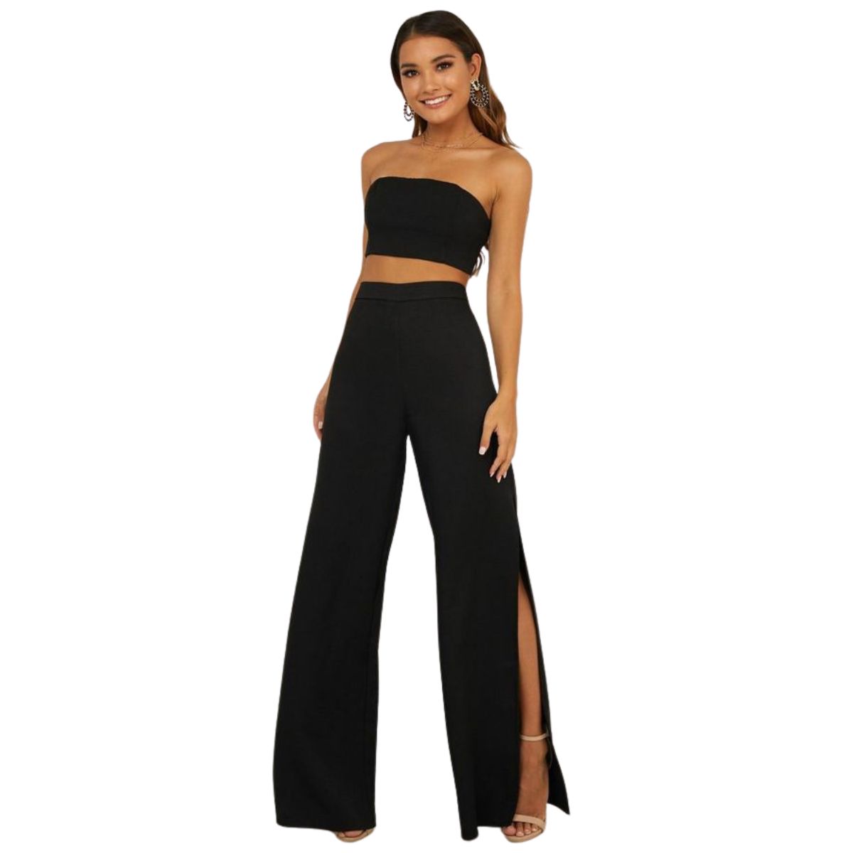 NEGRELI - Conjunto Casual pantalon y top Ref-3030